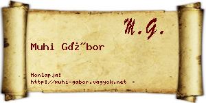 Muhi Gábor névjegykártya