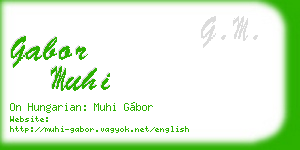 gabor muhi business card